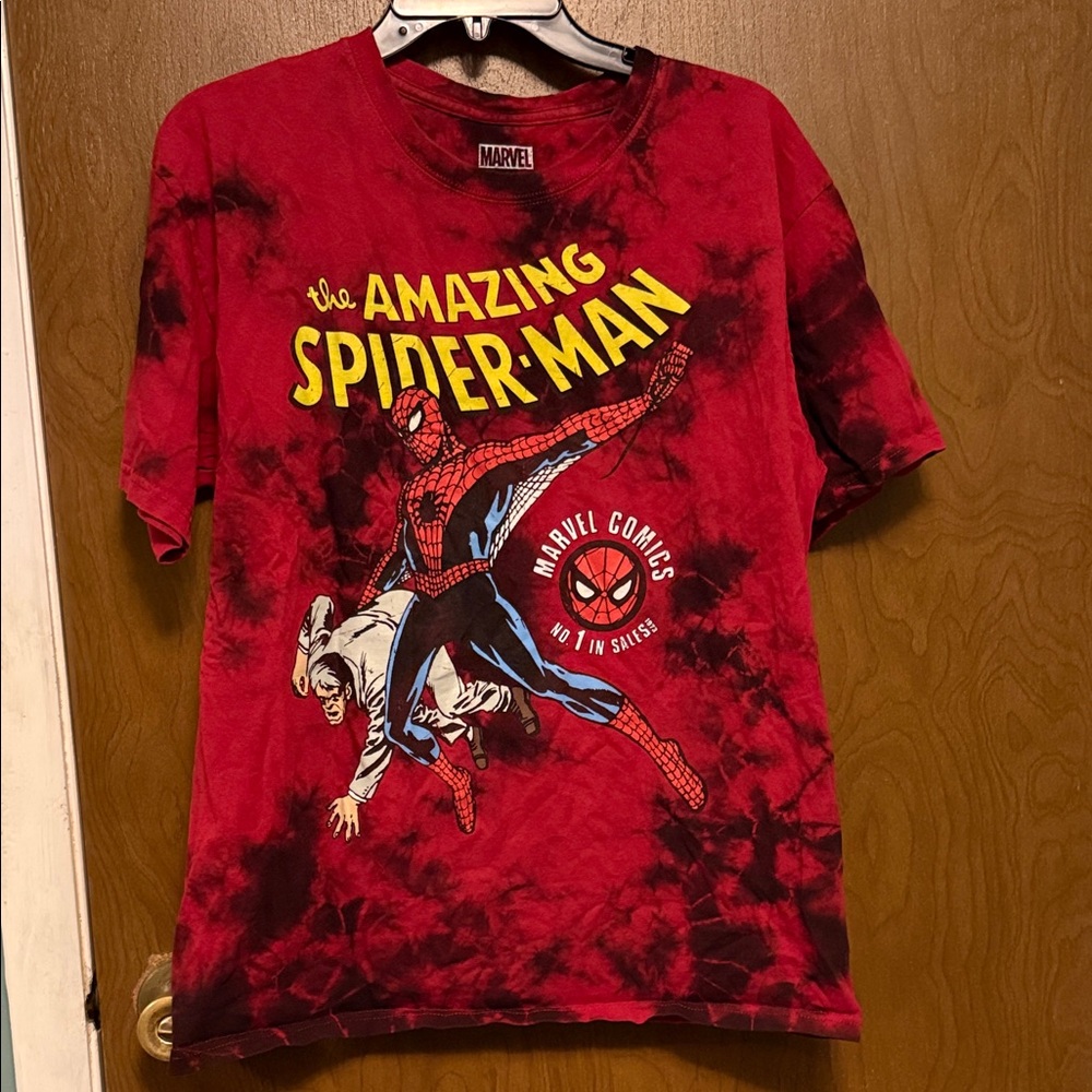 Marvel Amazing Spider-Man Red and Black Tee size M